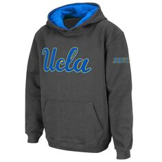 Темно-серый пуловер с капюшоном и большим логотипом Youth Stadium Athletic UCLA Bruins Unbranded