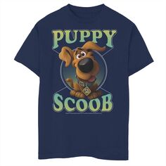 Футболка Scoob 2020 Little Scooby с графическим рисунком для мальчиков 8–20 лет Licensed Character, синий