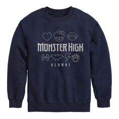 Роскошный флисовый свитшот для выпускников Monster High для мальчиков 8–20 лет Licensed Character, синий
