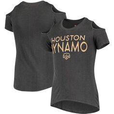 Черная футболка с открытыми плечами для девочек и молодежи 5th &amp; Ocean by New Era Houston Dynamo FC New Era