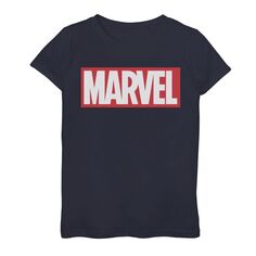 Классическая футболка с ярким логотипом Marvel для девочек 7–16 лет Marvel