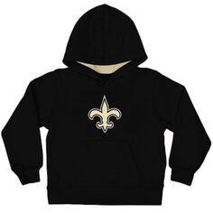 Толстовка с капюшоном и логотипом New Orleans Saints Toddler Fan Gear Primary — черный Outerstuff