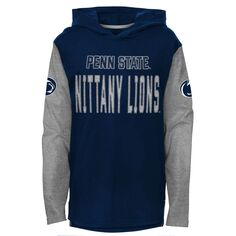Молодежная темно-синяя толстовка с капюшоном Penn State Nittany Lions Heritage и футболка с длинными рукавами Outerstuff