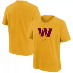 Молодежная футболка Nike Gold Washington Commanders с логотипом команды Nike