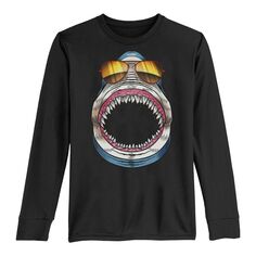 Солнцезащитные очки Shark для мальчиков 8–20 лет с футболкой с длинным рукавом и открытым ртом Licensed Character