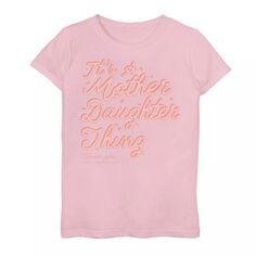 Розовая футболка с надписью «Девочки Гилмор» для девочек 7–16 лет «Это вещь для мамы и дочки» Licensed Character