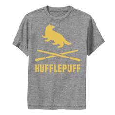 Футболка с логотипом «Гарри Поттер Хаффлпафф» и изображением скрещенных палочек для мальчиков 8–20 лет Harry Potter