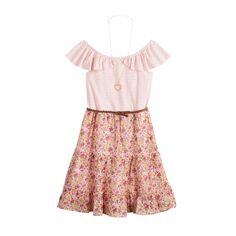 Трикотажное платье с рюшами для девочек 7–20 лет, стандартного и большого размера Knit Works