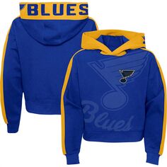 Голубой пуловер с капюшоном для девочек и молодежи St. Louis Blues Record Setter Outerstuff
