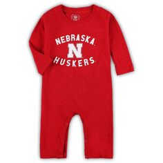 Джемпер с длинными рукавами Infant Wes &amp; Willy Scarlet Nebraska Huskers Core Unbranded