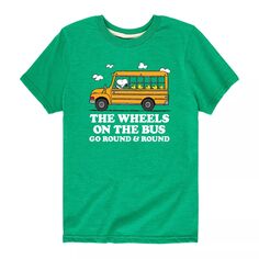 Футболка с рисунком Peanuts Wheels On The Bus для мальчиков 8–20 лет Licensed Character