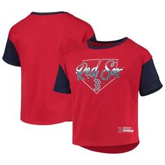 Молодежная красная футболка Boston Red Sox для девочек Outerstuff