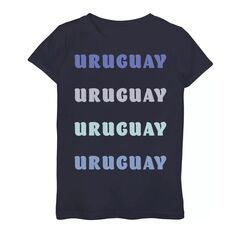 Мягкая футболка с надписью Gonzales Uruguay для девочек 7–16 лет Licensed Character