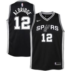 Молодежная футболка Nike LaMarcus Aldridge Black San Antonio Spurs 2020/21 Swingman — Icon Edition Nike