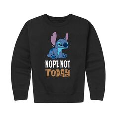 Флисовый пуловер с рисунком Disney&apos;s Lilo &amp; Stitch Not Today Disney, черный