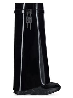 Байкерские ботинки Shark Lock из лакированной кожи Givenchy, черный