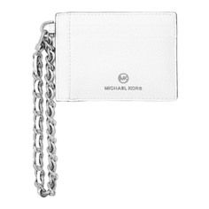 Визитница Michael Michael Kors Small Pebbled Leather Chain, белый