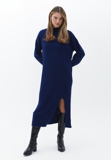 Вязаное платье OXXO, темно-синий меланж