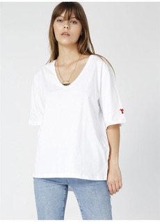 Футболка Fabrika Talita V-neck Women&apos;s, белый ФАБРИКА