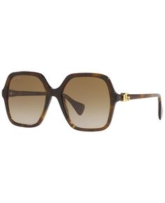 Женские солнцезащитные очки, GG1072S 56 Gucci, коричневый