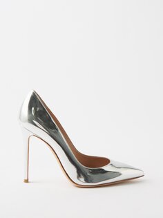 Туфли gianvito 105 из зеркальной кожи Gianvito Rossi, серебряный