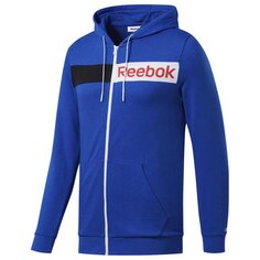 Толстовка Reebok Training Essentials Linear Logo Full Zip, синий