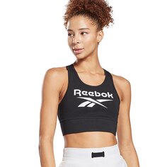 Спортивный бюстгальтер Reebok Identity Big Logo Light Support, черный