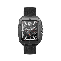 Умные часы Swiss Military Alps 2, (SM-Alps2-GMFrame-BKLeatherSt), 1.85&quot;, Bluetooth, темно-серый