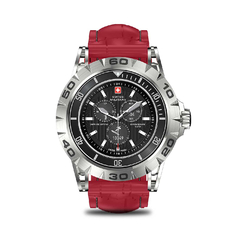 Умные часы Swiss Military Dom 2, (SM-WCH-DOM2-S-RED), 1.39&quot;, Bluetooth, серебристый/красный