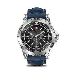 Умные часы Swiss Military Dom 2, (SM-WCH-DOM2-S-BLU), 1.39&quot;, Bluetooth, серебристый/синий