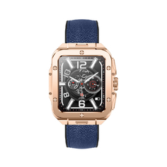 Умные часы Swiss Military Alps 2, (SM-Alps2-RGFrame-BLLeatherSt), 1.85&quot;, Bluetooth, розовое золото/синий