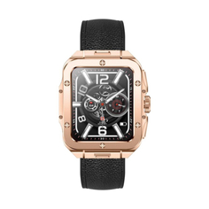 Умные часы Swiss Military Alps 2, (SM-Alps2-RGFrame-BKLeatherSt), 1.85&quot;, Bluetooth, розовое золото/черный