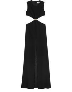 Платье Barrette из крепа с атласной спинкой Celine, черный