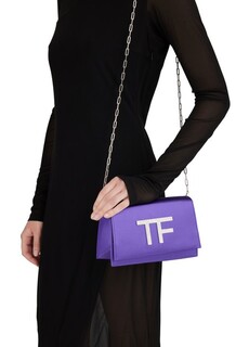 Атласная сумка TF с кристаллами Tom Ford