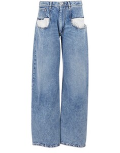 Прямые джинсы с контрастными карманами. Maison Margiela