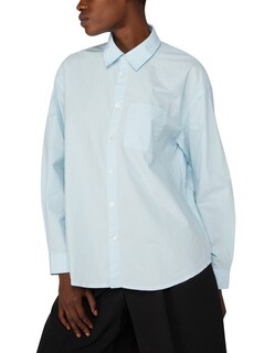Рубашка бойфренда с логотипом A.P.C., светло-голубой