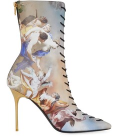 Ботинки Uria из гладкой кожи с принтом Sky. Balmain
