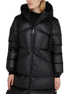 Селенга Длинный пуховик Moncler, черный