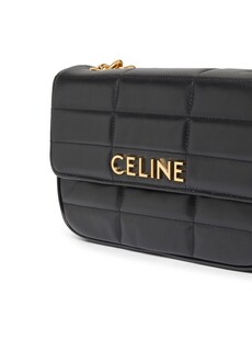 Стеганая сумка через плечо Celine с цепочкой Celine, черный