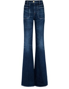 Джинсовые расклешенные джинсы Balmain, синий