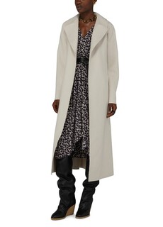 Длинное пальто из прессованной шерсти Harris Wharf London, бежевый