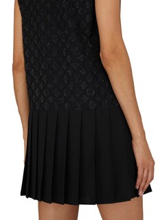 Жаккардовое мини-платье прямого кроя с монограммой Louis Vuitton, темно-серый