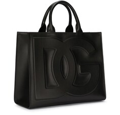 Сумка-шоппер DG Daily из телячьей кожи среднего размера. Dolce &amp; Gabbana, черный
