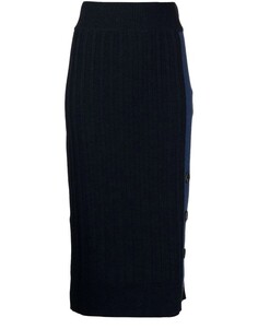 Трикотажная юбка с боковым разрезом Pringle Of Scotland, синий