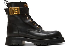 Кожаные армейские ботинки Romy Balmain, черный