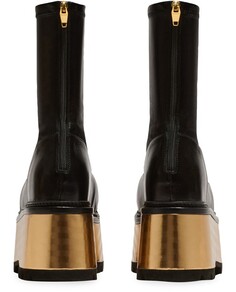 Кожаные ботинки на платформе Balmain