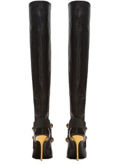 Кожаные ботинки Alma Balmain, черный