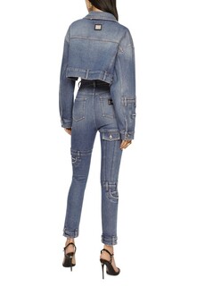 Короткая джинсовая куртка в стиле пэчворк Dolce &amp; Gabbana