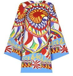 Короткое платье из шармеза Dolce &amp; Gabbana