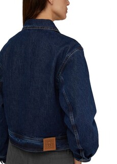 Укороченная джинсовая куртка Toteme, темно-синий
